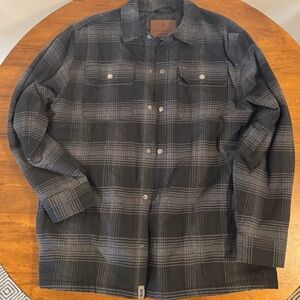 Free Country Men's Charcoal Plaid Shirt Jacket